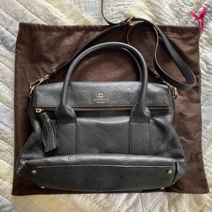 Kate spade black leather handbag